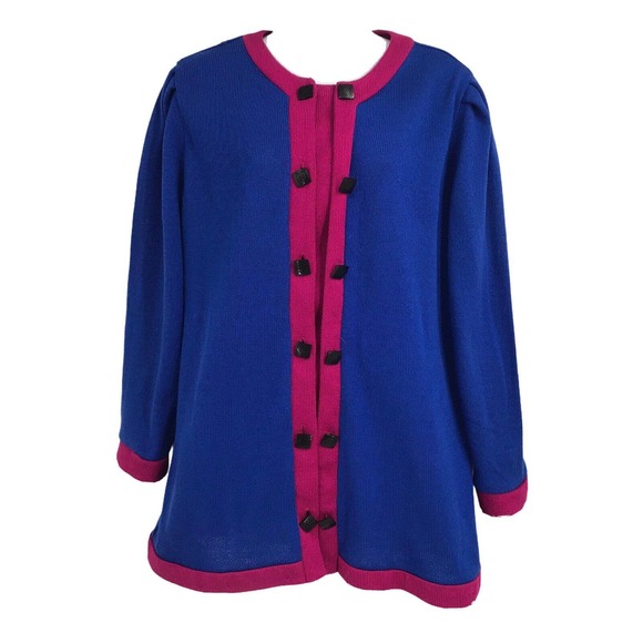 Vintage Anthony Sicari Women's Size 14 Long Sleeve Button Accent Sweater - Picture 1 of 8